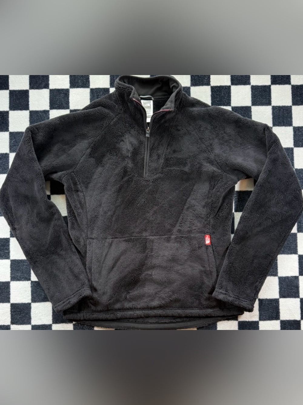 The North Face Quarter Zip Pullover Women's Small Black Kangaroo Pocket
